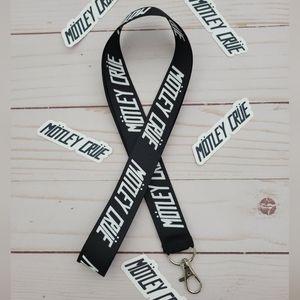 Motley Crue Music Rock Band Keychain Keyholder Id Badge Lanyard